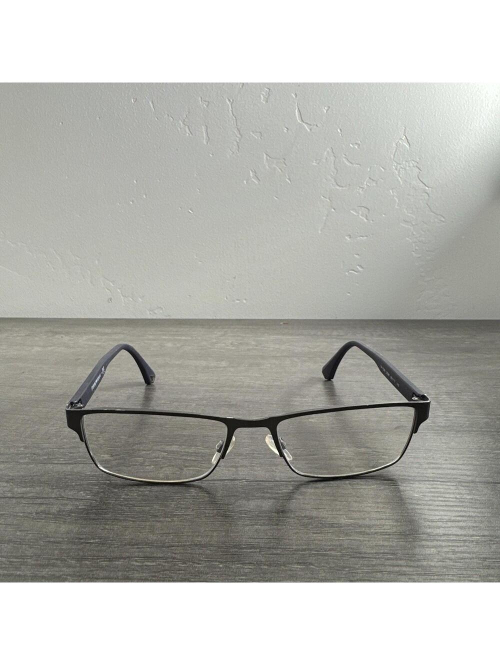 Emporio Armani Eyeglasses EA 1035 3096 Gunmetal Rectangle FRAMES ONLY 55-17-140